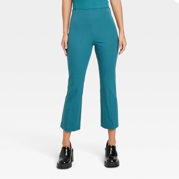 A New Day Women's Cropped Pants - Teal Blue - Picture 1 of 1